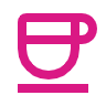 breast cancer awareness month coffee with a friend icon