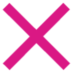 cancel pink cross icon