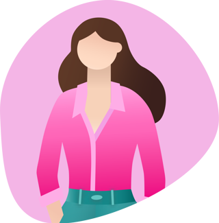 woman pink shirt icon